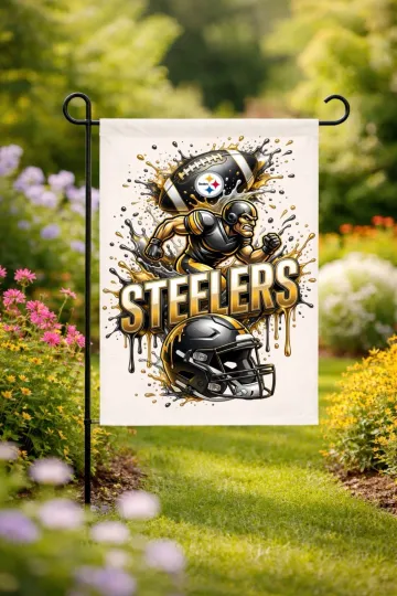 Discover Pittsburgh Steeler Garden Flag double-Sided Handmade 12x18 football  custom football