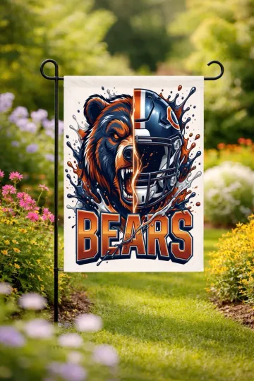 Chicago Football Garden Flag double-Sided Handmade Football Custom