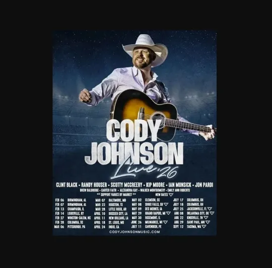 Discover C0dy Johnson Live Tour 2026 Poster