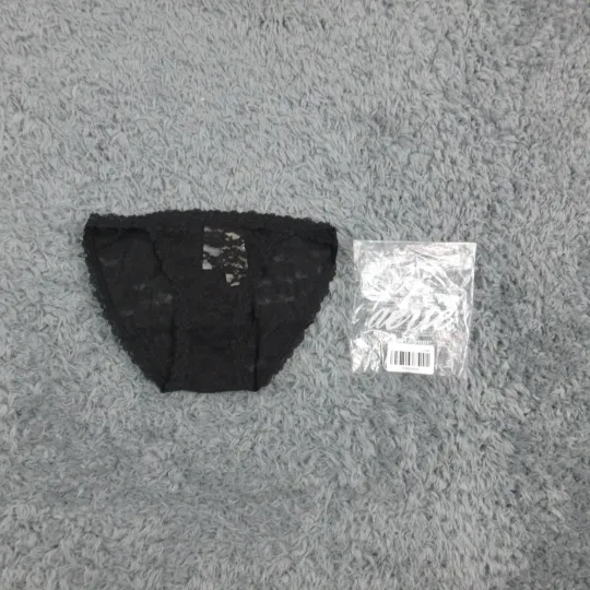 Discover Aerie Bikini Panties Womens XS Black Lace Sheer Stretch Underwear Intimates NWT