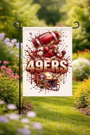 San Francisco Football Garden Flag double-Sided Handmade  custom football