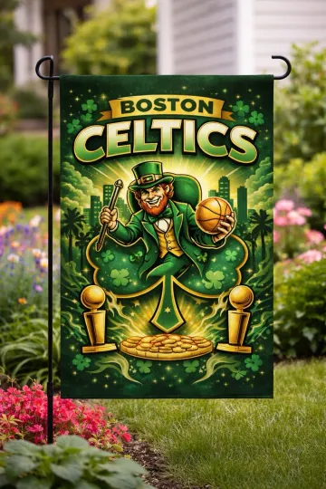 Boston Celtics Garden Flag double-Sided Custom Handmade N.B.A Yard Decor