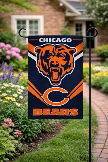 Discover Chicago Football Garden Flag double-Sided Handmade custom football