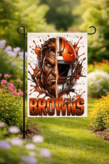 Discover Cleveland Football Garden Flag double-Sided Handmade Football Custom