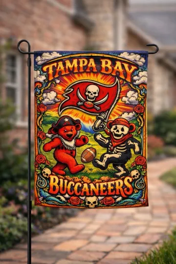 Discover Grateful Tampa Bay Football Garden Flag double-Sided Handmade Dead