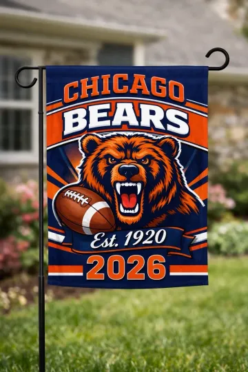 Discover Chicago Football Garden Flag double-Sided Handmade custom football