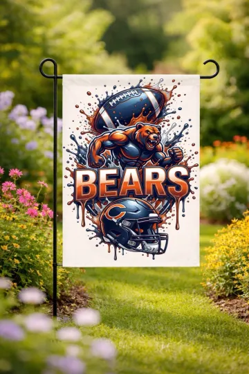 Discover Chicago Football Garden Flag double-Sided Handmade custom football