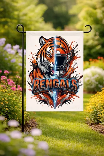 Discover Cincinnati Bangals Garden Flag double-Sided Handmade Football Custom