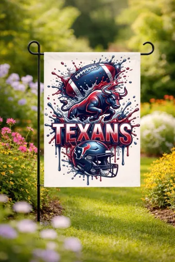 Discover Houston Football Garden Flag double-Sided Handmade custom football