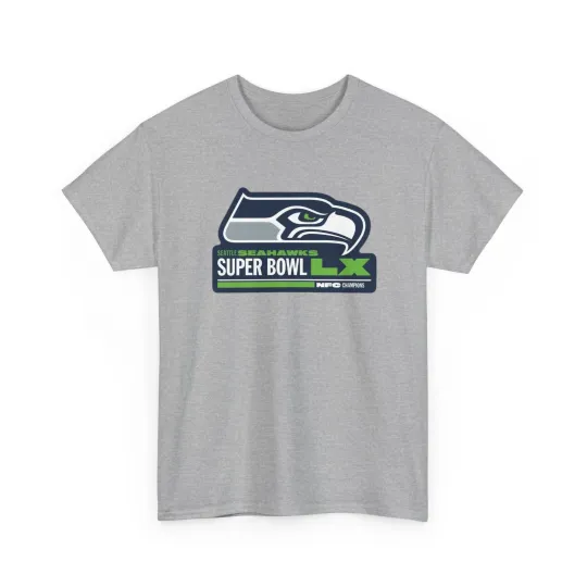 Discover Seattle Seahawks Super Bowl LX Logo Tee | Football Team Shirt