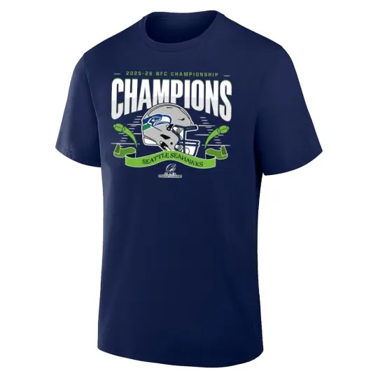 Discover Seattle Seahawk 2025-26 NFC Championship Champions T-Shirt All Sizes