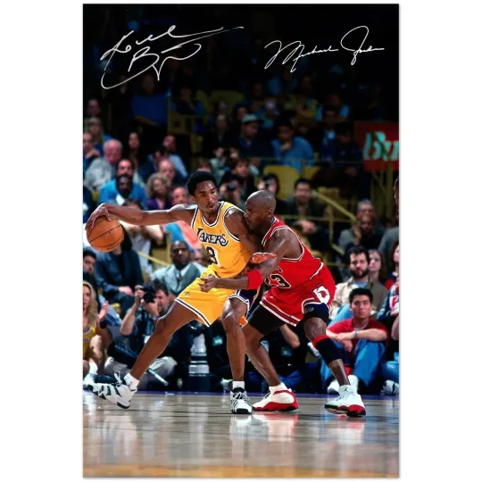 Kobe Bryant vs Michael Jordan NBA Classic Game Poster
