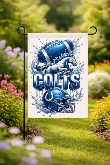 Discover Indianapolis Football Garden Flag double-Sided Handmade custom football