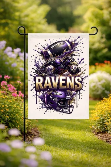 Discover Baltimore Football Garden Flag double-Sided Handmade custom football