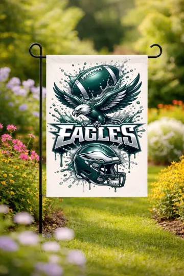 Discover Philadelphia Football Garden Flag double-Sided Handmade custom football