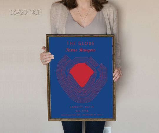 The Globe at Globe Life Park Arlington Texas Rangers Stadium Poster