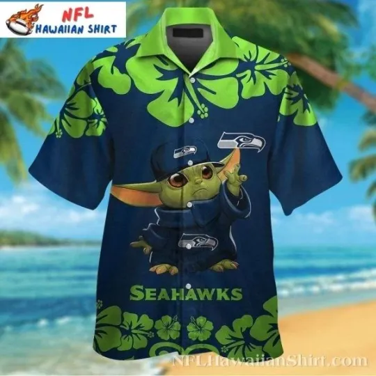 Discover Seattle team Seahawk hawaii shirt, Hibiscus Floral Hawaiian