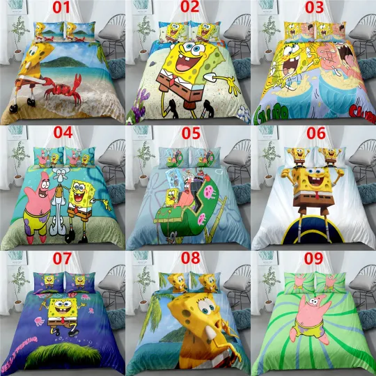 SpongeBob Bedding Set, Gift for Friends