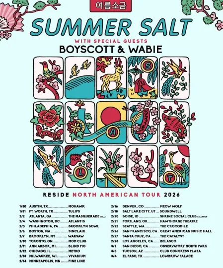 Discover Summer Salt Reside Tour 2026 North America Cities Dates Poster Print