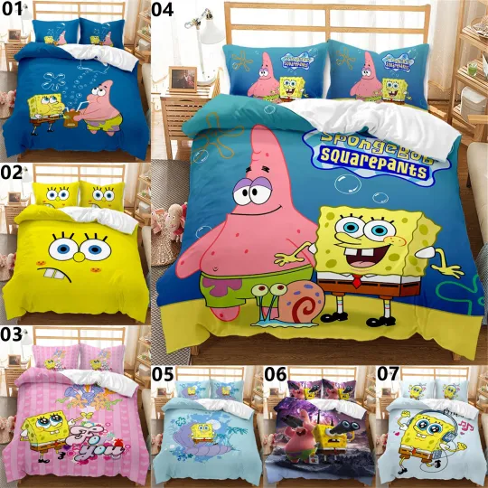 Spongebob Bedding Set, Gift for Friends