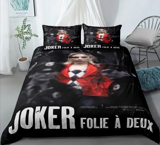 Harley Quinn Joker Bedding Set, Gift for Friends