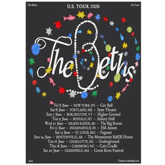 Discover The Beths US Tour June 2026 New York Portland Dates Poster