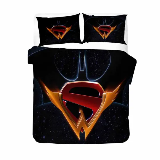 Superman Batman Bedding Set, Gift for Friends