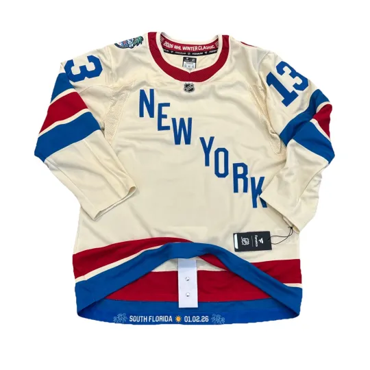 Discover New York Rangers Jersey L 52 Men’s Lafreniere Fight Strap 2026 Winter Classic