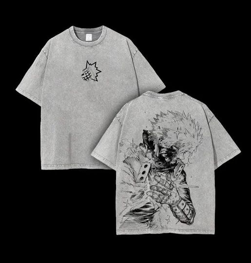 Discover MHA Anime Vintage Washed T-Shirt, Manga Lover Gift