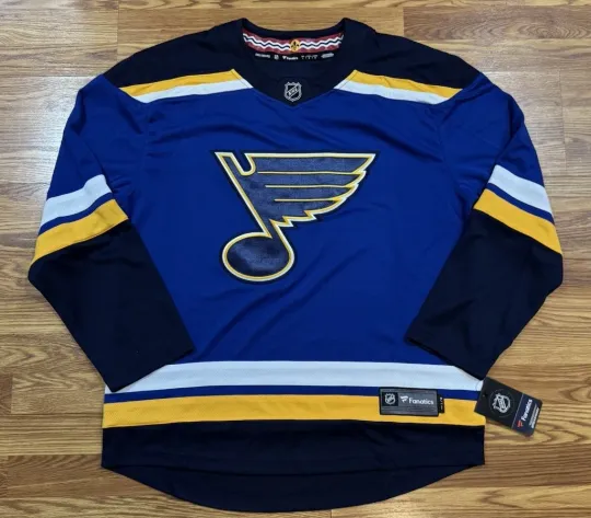 Discover NHL Fanatics 2017-2026 ST LOUIS BLUES Home Alt Replica Hockey Mens Jersey LARGE