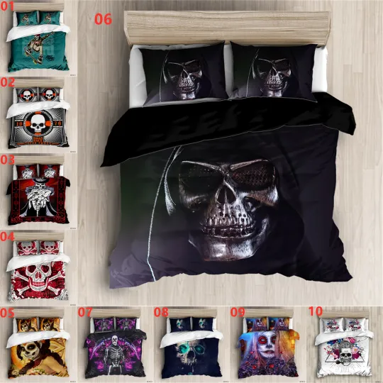 Discover Skull Bedding Set, Gift for Friends