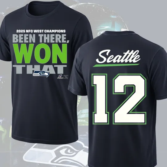 Discover Seattle Seahawks 2025 West Division Champions T-Shirt For Fan 2 Sides