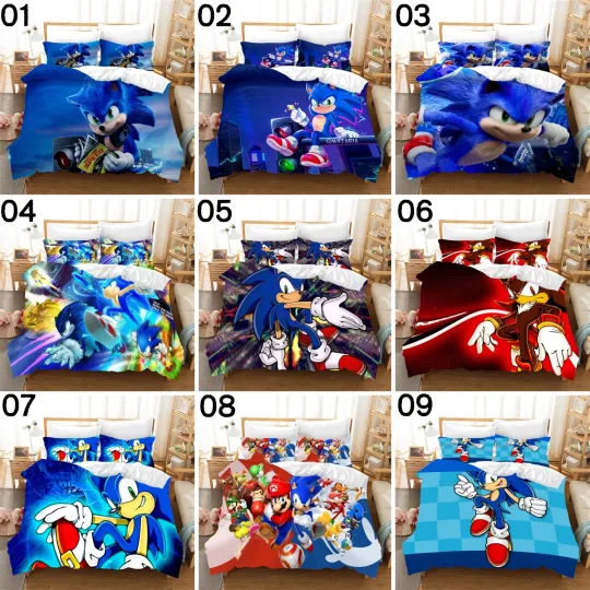 Sonic the Hedgehog Bedding Set, Gift for Friends