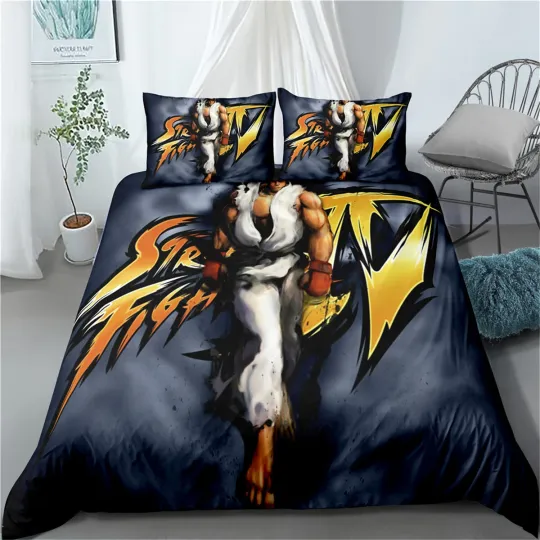 Street Fighter Bedding Set, Gift for Friends