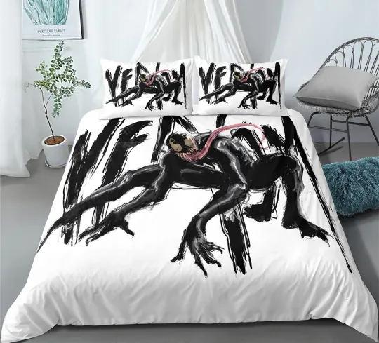 Cartoon Venom Bedding Set, Gift for Friends