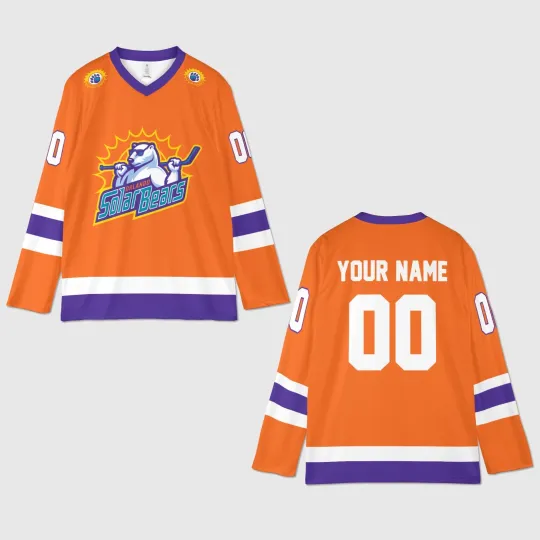 Discover Personalized Orlando Solar Bears 2025 Hockey Jersey Unisex Fit Orange