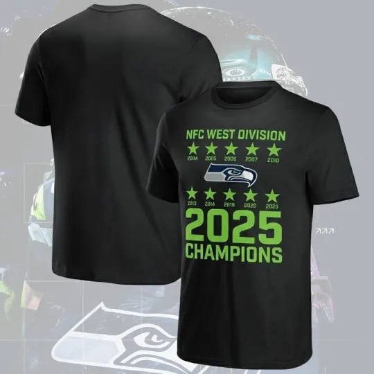 Seattle Seahawks 2025 NFC West Division Champions T-Shirt for Fans