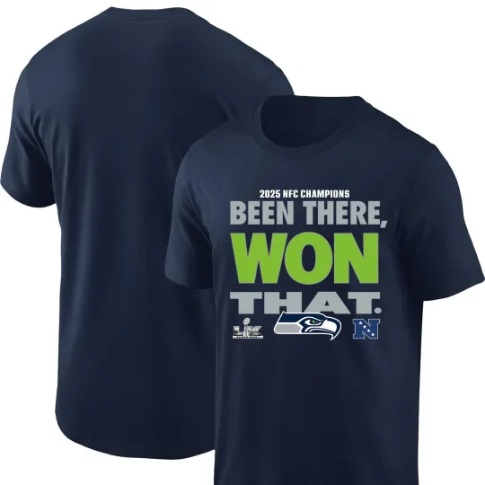 Discover Seattle Seahawks 2025 NFC Conference Champions T-Shirt Been There Won That Shirt
