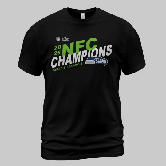 Discover Seattle Seahawk 2025 Conference Championship Seahawk TShirt S-5XL