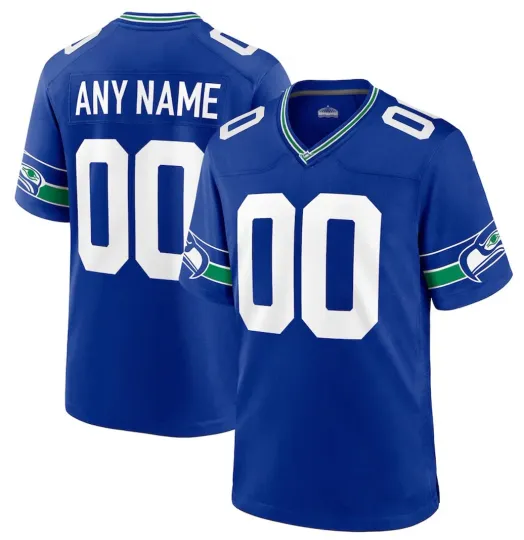 Men's Seattle Seahawks Custom Football Jersey with Personalized Name and Number