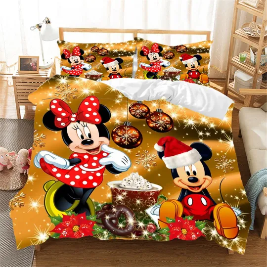 Discover Christmas Mickey Mouse Bedding Set, Gift for Friends