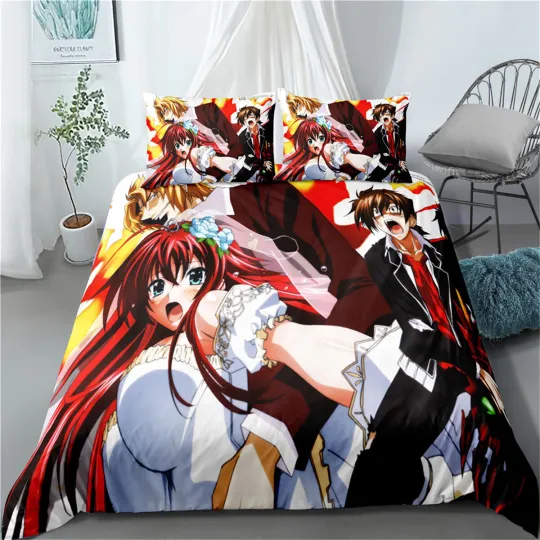 High School D×D Anime Bedding Set, Gift for Friends