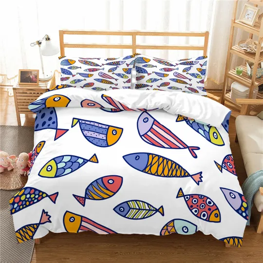 Discover Fish Color Bedding Set, Gift for Friends