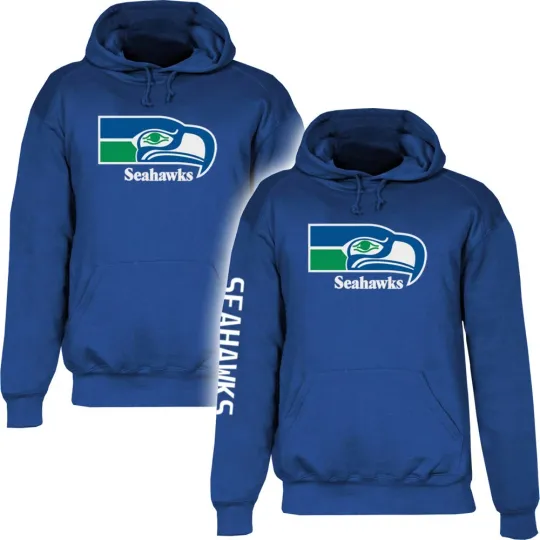 Seahawks Sweatshirt Hoodie Seattle Football Throwback Hooded Sweatshirt