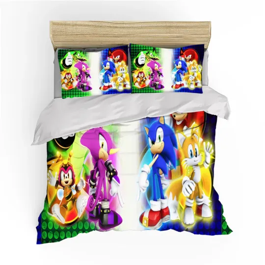 Sonic the Hedgehog Bedding Set, Gift for Friends