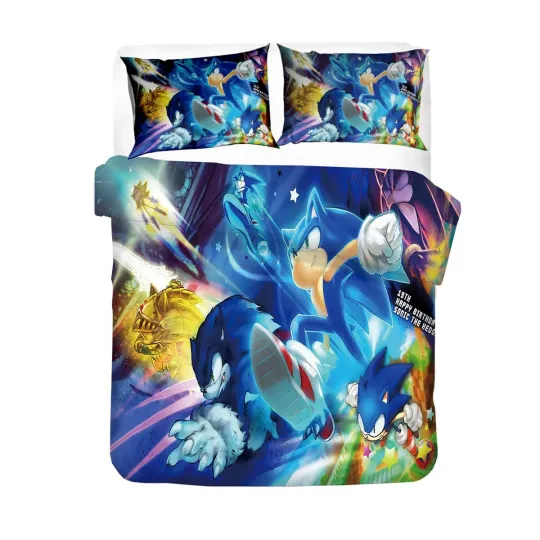 Sonic The Hedgehog Bedding Set, Gift for Friends