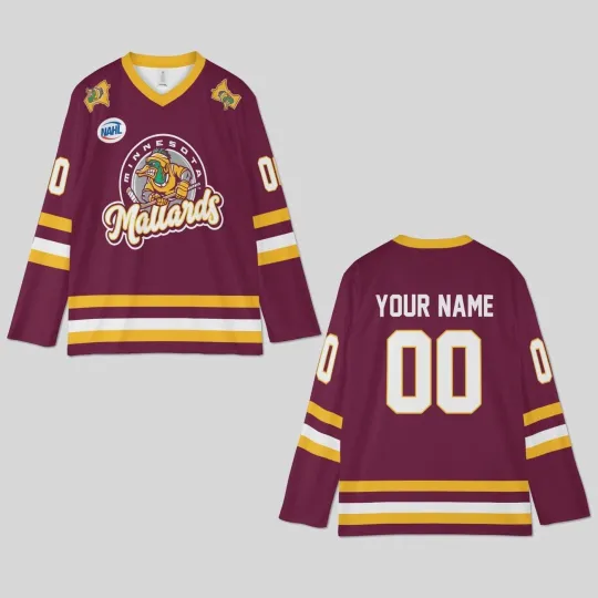 Unisex Personalized Minnesota Mallards Hockey Shirt Hockey Club Maroon 2026