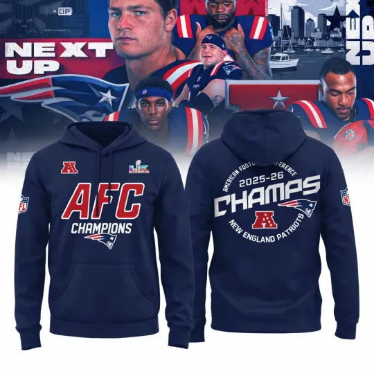 Discover New England Patriots AFC Champions 25-26 Hoodie