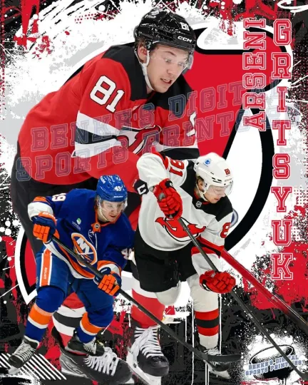 Discover New Jersey Devils Lithograph print of Arseni Gritsyuk  2026