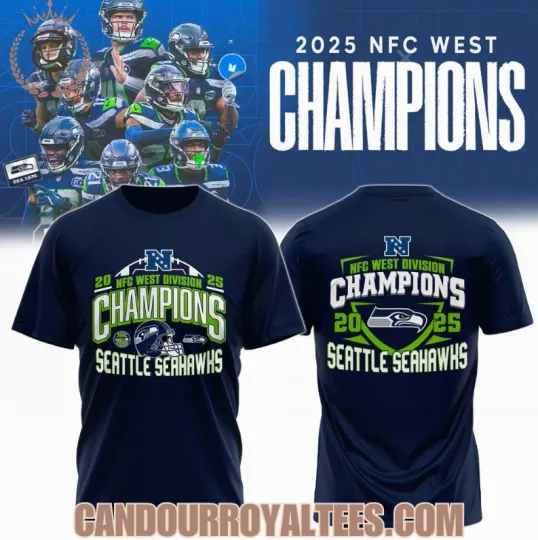 Discover Seattle Seahawk Nfc West Champions 2025 T-Shirt